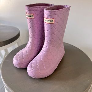 Girls Purple Hunter Boots